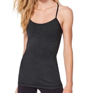 Lululemon Power Pose Tank Light Support For A/B Cup Heathered Black